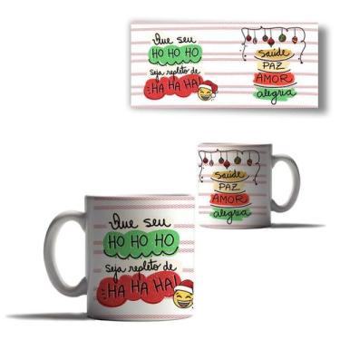 Imagem de Caneca Porcelana Natal Que seu Hohoho Tenha Hahaha Pai Noel  - Enjoy S