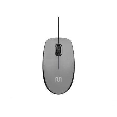 Imagem de Mouse Com Fio Mf400 Clique Silencioso Conexão Usb 1200dpi Cabo De 180cm 3 Botões - Cinza - Mo387