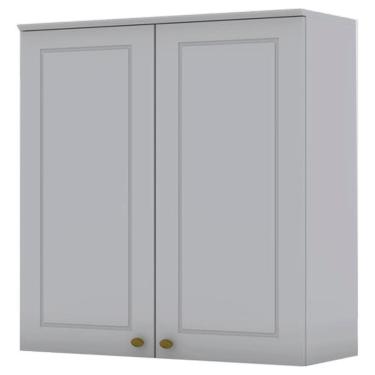 Imagem de Armario Aereo 2 Portas Mdf 80 Cm Americana C356 Cinza Henn