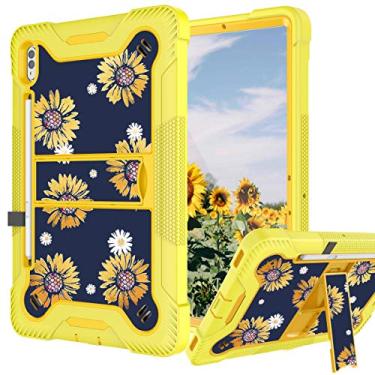 Imagem de Casewind Capa para Galaxy Tab S7, Galaxy Tab S8 com suporte e suporte para S-Pen, capa protetora de silicone para Samsung Galaxy Tab S7/S8