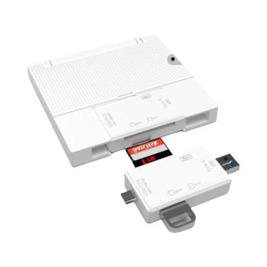 Imagem de Leitor De Cartão USB Multifuncional 7 Em 1 Caixa De Armazenamento Adap