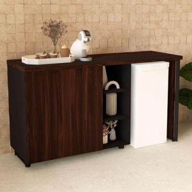 Imagem de Aparador Frigobar Embutir Direito Armário 2 Portas F5 Office - F5 Offi