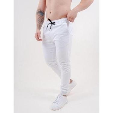 Imagem de Calça Masculina Jogger Branca - Conforto e Estilo para o Dia a Dia-Masculino
