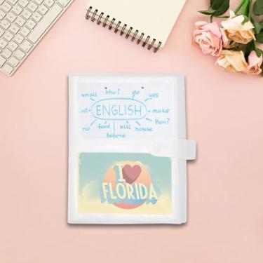 Imagem de Porta-cartões de índice 3 x 5, organizador de fichário transparente com 80 páginas, divisórias de índice de plástico, porta-cartões de notas, bolsas organizadoras, fichário para escritório, sala de