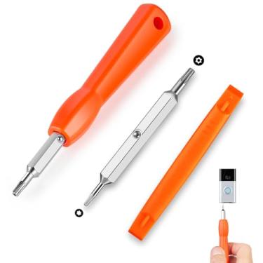 Imagem de Chave de fenda de campainha de vídeo, ferramenta de chave de fenda de extremidade dupla T6 T15 para substituição de campainha de vídeo para câmera, troca de bateria, redefinição de senha wi-fi