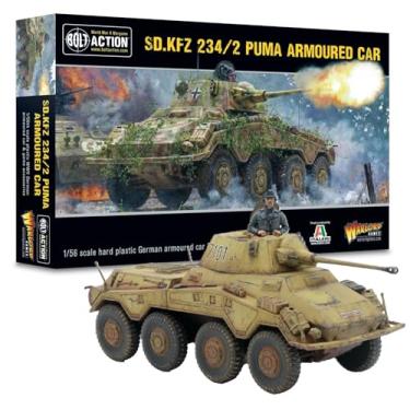 Imagem de Warlord Games Carro blindado alemão Puma Sd.Kfz 234/2-1:56 / 28 mm modelo em escala de plástico para Bolt Action Miniaturas altamente detalhadas da 2ª Guerra Mundial