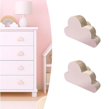 Imagem de 2 Puxadores Nuvem Rosa Infantil Gaveta Cômoda Móveis Porta