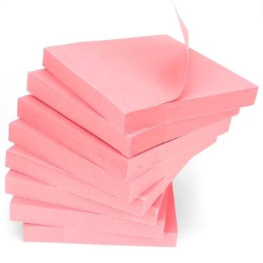 Imagem de JIOMULIG Notas adesivas 7,6 x 7,6 cm, cores rosas, almofadas autoadesivas fáceis de postar para notebook, home office, 100 folhas/bloco (8 blocos)