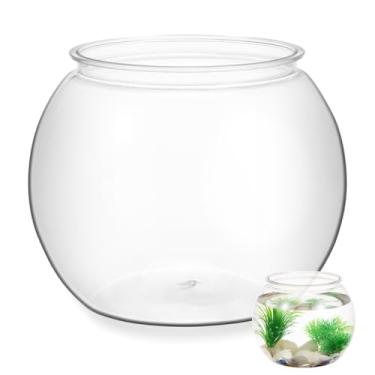 Imagem de Totority Aquário de peixes transparente multifuncional para decoração de escritório, design durável para plantas e peixes, peça central de mesa atraente