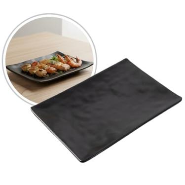 Imagem de Bandeja Travessa Prato Retangular Preta Porções Sushi Sashimi Comida Oriental Japones (1)