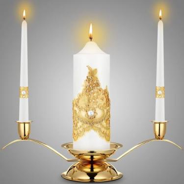 Imagem de Unity Candles Irenare com suporte para cerimônia de casamento