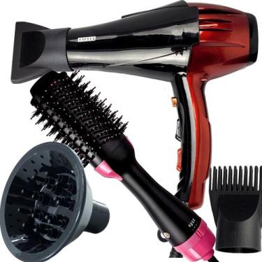 Imagem de Secador De Cabelos Excela 2000w Profissional Íons Ar Quente Frio Com B