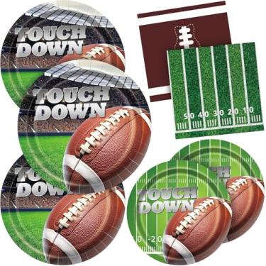Imagem de 144 Pcs Football Party Supplies Kit Serve 48, Football Party Decorations 2025,