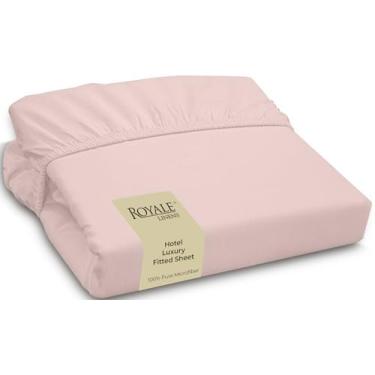 Imagem de Royale Linens Lençol com elástico California King – microfibra escovada 1800 ultramacia – lençol de baixo de luxo para hotel – livre de rugas e resistente ao desbotamento – somente lençol com elástico