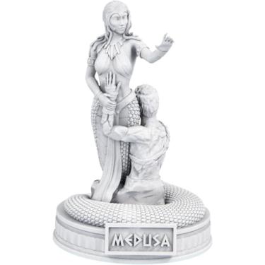 Imagem de Estátua Medusa Mitologia Grega Estatueta - Versão 4 (Cor Mármore)