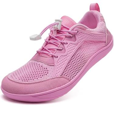 Imagem de WateLves Wide Water Shoes Tênis masculino feminino minimalista para caminhada, praia, casual, sola zero drop, rosa, 8.5 Wide Women/7 Wide Men