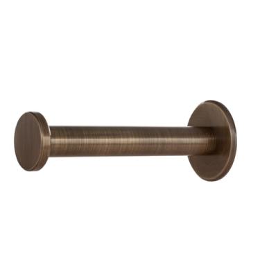 Imagem de EVI Herrajes | Suporte de papel higiênico | Suporte adesivo ou parafuso | Latão envelhecido em couro | Modelo 050TPH1DUALLCU