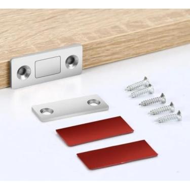 Imagem de kit 6 Trava De Imã Magnética Gaveta Armário Portas ultrafina fechadura neodimio