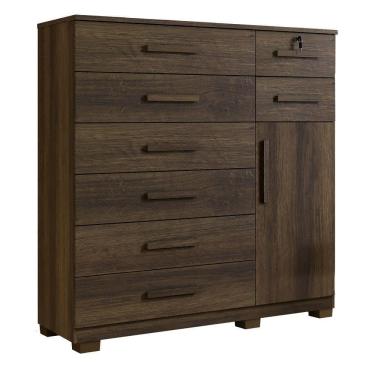 Imagem de Cômoda New Vitoria 8 Gavetas Com Sapateira - Benetil Imbuia