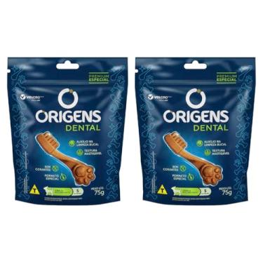 Imagem de Petisco Natural Origens Cães Dental Pequenos Frango 75g 2 Unidades
