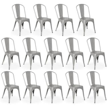 Imagem de Kit 14 Cadeiras Iron Tolix Design Industrial - Cinza