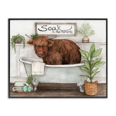 Imagem de Stupell Industries Soak In Moments Cattle White Framed Giclee Art, design por Melinda Hipsher, 24 x 30