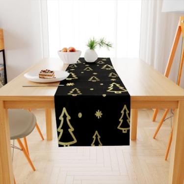 Imagem de Caminho de Mesa Natal, Caminho de Mesa Trilho Toalha Natal 4 Ou 6 Lugares, 1,35x0,40, Retrô(TME-16506)