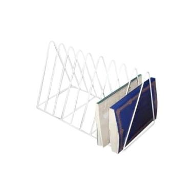 Imagem de Porta Documento Organizador ideal para Escritório expositor prático, organiza pastas, revistas e livros com eficiência(Branco)