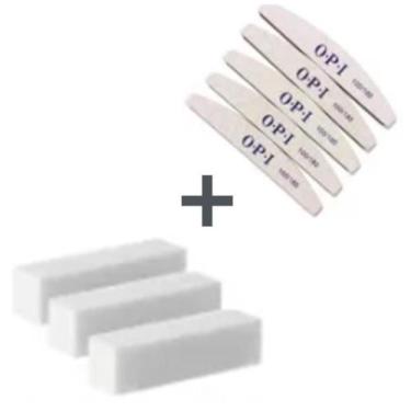 Imagem de 5 Lixas Bumerang + 3 Lixas Bloco Fecha Poros Para Unha - Alex Imports 