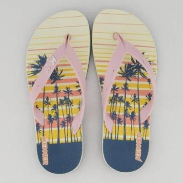 Imagem de Chinelo Kenner Summer Aloha Bege e Rosa-Masculino