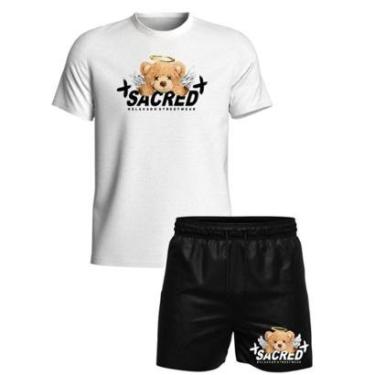 Imagem de Kit Camiseta 100% Algodão Premium e Short Tactel Com Bolsos-Masculino