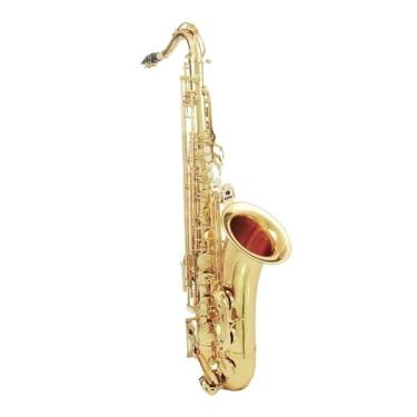 Imagem de Instrumento de saxofone Bb Saxofone Tenor Saxofone Profissional Latão Saxofone Tenor Instrumento de Música com Capa Peças de Suporte de Palhetas