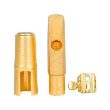 Imagem de Acessórios profissionais para saxofone, instrumento de sopro de saxofone, acessórios de bocal de cabeça de metal, conjunto de juntas de cabeça alto de grau profissional