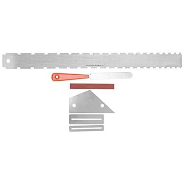 Imagem de Matybobe Ferramentas de reparo de guitarra, lixa de polimento, entalhe, régua de nivelamento, kit de manutenção de instrumentos de corda para guitarristas amantes de bricolage