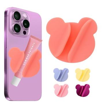 Imagem de Nottnnut Capa de telefone com brilho labial para batom compatível com todos os modelos de telefone laranja