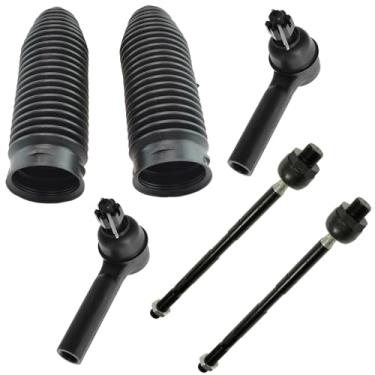Imagem de Kit de 6 peças de extremidade de tirante interna externa e suporte de bota de rack LH RH para Ram 2WD