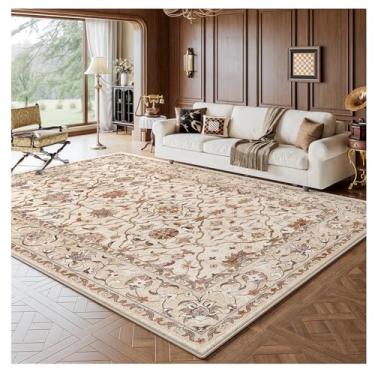 Imagem de SPXMQSS Tapetes para sala de estar, tapete lavável para quarto, macio e antiderrapante, resistente ao desgaste para quarto, sala de jantar, cabeceira, corredor, G 200 x 300 cm