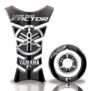 Imagem de Adesivo Protetor Tanque E Bocal Moto Yamaha Factor 150 Ano + 2016 Preto