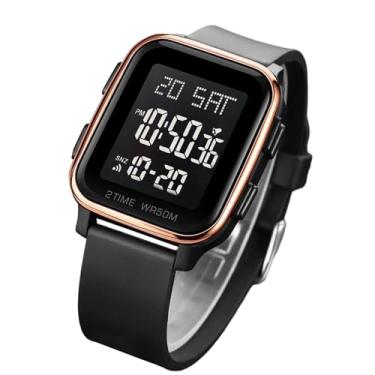 Imagem de Relógio Digital de Pulso - Confortável E Fashionável - Relógio De Pulso Quadrado E Fashionável - Para Pai Marido Namorado Esposa Namorada Aniversário Natal Ano Novo Encontros E Deslocamento Diário