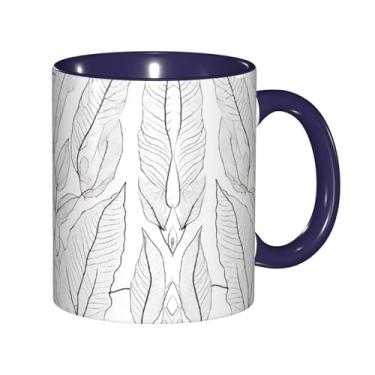 Imagem de Zeraoke Canecas de café criativas com estampa de endro e alecrim de manjericão, personalizado, presente para família, tamanho de 325 ml, unissex