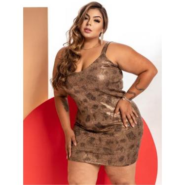 Imagem de Vestido Hot - Kruella Fashion, Dourado, G1