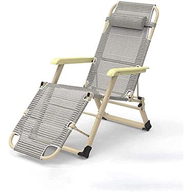 Imagem de YYBOES Cadeiras, cadeiras dobráveis, poltronas reclináveis com trava de gravidade zero, terraço de praia ao ar livre, terraço, piscina, pátio, cadeiras dobráveis tamanho único