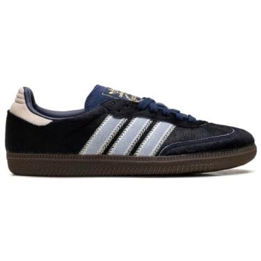 Imagem de adidas Originals Samba OG Tênis feminino, Pony Hair Night Indigo Clear Sky, 35