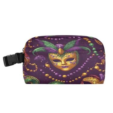 Imagem de Burbuja Mardi Gras Máscaras Coloridas e Miçangas Lancheira para Mulheres e Homens, Mini Lancheira Isolada Reutilizável, Lancheira, Balde de Lancheira Portátil para Trabalho, Viagem, Piquenique