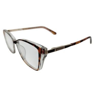 Imagem de Armação Óculos de Grau Feminina Adelaide em Acetato (Tartaruga com Transparente)