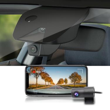 Imagem de Fitcamx Câmera de painel frontal 2K + traseira 1080P se adapta para Ford Edge 2019-2022 SE SEL ST Line Titanium (HD2-D8400), estilo OEM, vídeo HD duplo, Wi-Fi e aplicativo, gravação em loop, sensor G