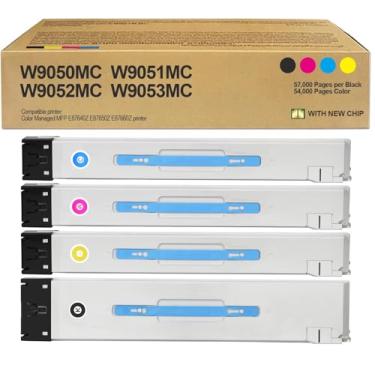 Imagem de SAIBOYA Cartucho de Toner Remanufaturado W9050Mc W9051Mc W9052Mc W9053Mc para Hp Colorido Gerenciado Mfp E87640 E87650 E87660.