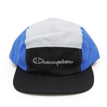 Imagem de Boné Champion Five Panel Micro Script Outline - Preto/Cinza/Azul-Unissex