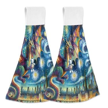 Imagem de Wings Holdin Toalhas de mão penduradas personalizadas para cozinha forno toalhas de gravata absorventes macias fofas cozinha banheiro decoração conjunto de 2, 18,2 x 14 polegadas