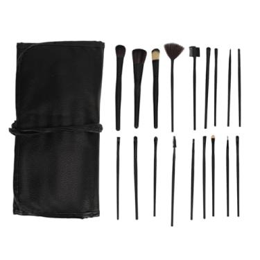 Imagem de Dioche Conjunto de Pincéis de Maquiagem, 18 Peças, Kit Profissional de Pincéis de Fibra Sintética Macia para Base, Blush, Sombra, Corretivo Com Bolsa de Viagem Pu